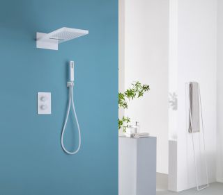 Душевая система ABBER Weiss Insel AF8052W с термостатом белый